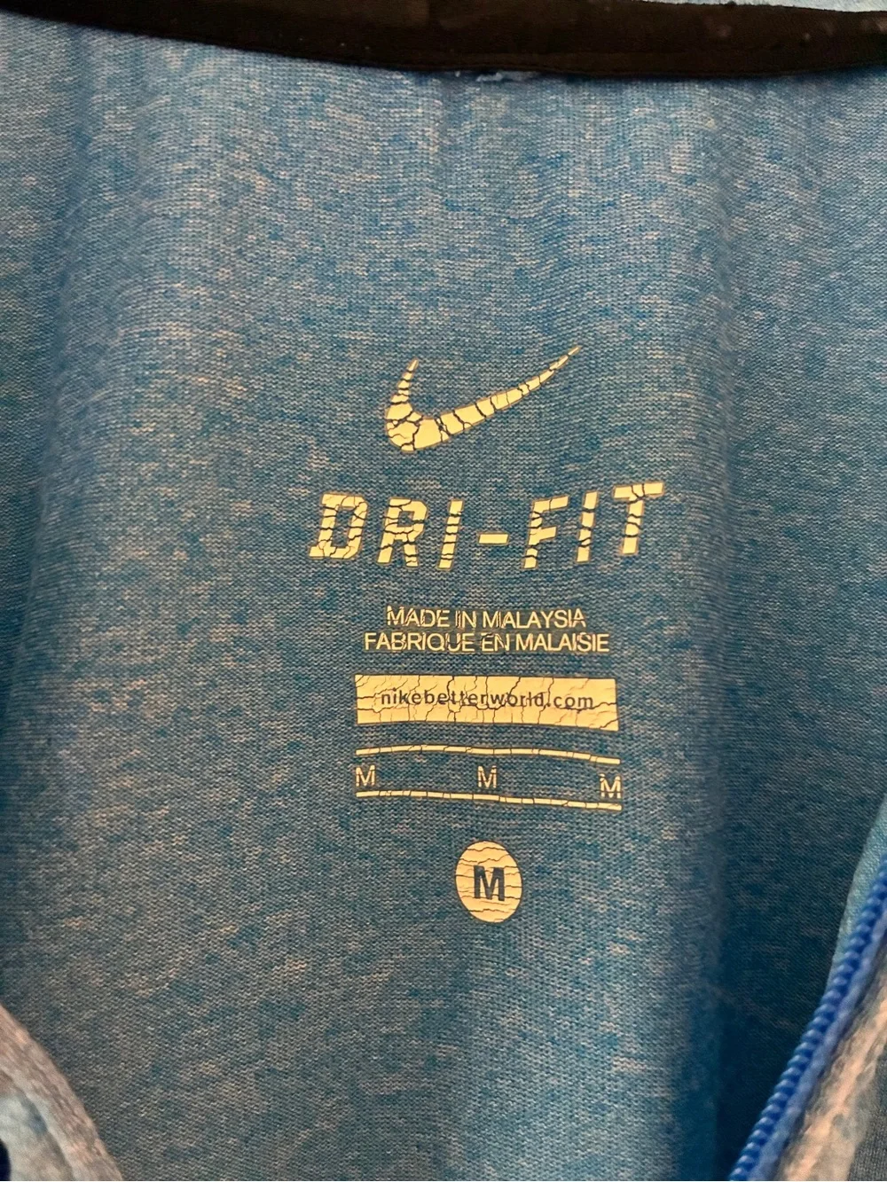 Nike Men’s Dri-FIT Blue 1/4 Zip Pullover Size M